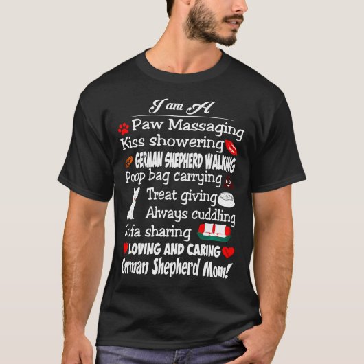 Loving Caring German Shepherd T-shirt (Voorkant)