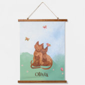 Loving Cat Family Hangend Wandkleed (Voorkant)