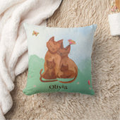 Loving Cat Family Kussen (Deken)