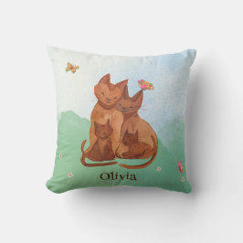 Loving Cat Family Kussen