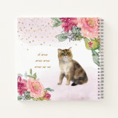 Loving Cat Illustration Girl Daily Sketchbook Notitieboek (Achterkant)