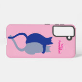 Loving Cats Galaxy Case – Pink, Stay Pawsitive Samsung Galaxy Hoesje (Achterkant horizontaal)