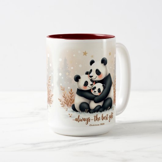 Loving Christmas Mom Mug Tweekleurige Koffiemok (Voorkant rechts)
