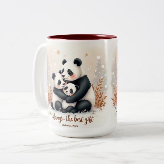Loving Christmas Mom Mug Tweekleurige Koffiemok (Voorkant links)