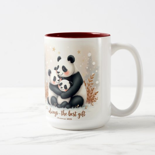 Loving Christmas Mom Mug Tweekleurige Koffiemok (Rechts)