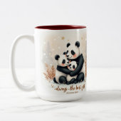 Loving Christmas Mom Mug Tweekleurige Koffiemok (Links)