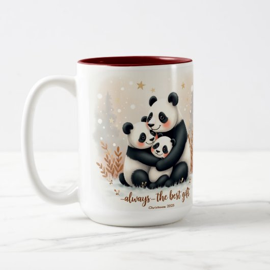Loving Christmas Mom Mug Tweekleurige Koffiemok (Links)