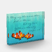 Loving Clown Vis in het Zee Fotoblokken (Links)