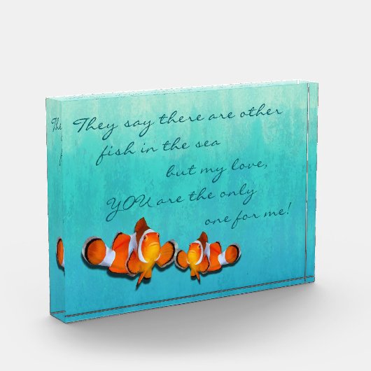 Loving Clown Vis in het Zee Fotoblokken (Links)