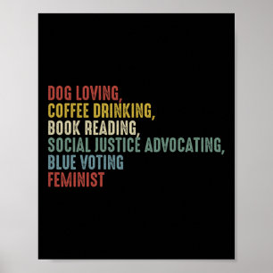 Loving Coffee Drink boek Lezen Sociale Rechtvaardi Poster
