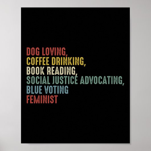 Loving Coffee Drink boek Lezen Sociale Rechtvaardi Poster (Voorkant)