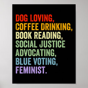 Loving Coffee Drink boek Lezen Sociale Rechtvaardi Poster