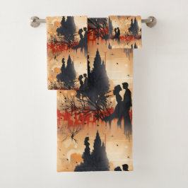 Loving Couple Bad Handdoek