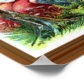 Loving Couple  Hugging Bench Floral Poster (Hoek)