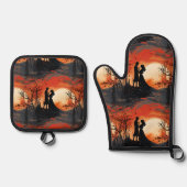 Loving Couple Ovenwant & Pannenlap Set (Voorkant)