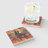 Loving Couple Stenen Onderzetter (Zijkant)