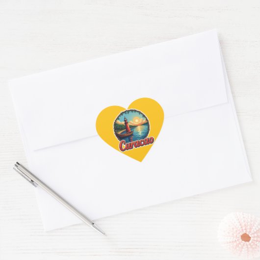 Loving curaçao abc island hart sticker (Envelop)