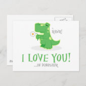 Loving Dinosaur Briefkaart (Voorkant / Achterkant)