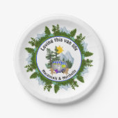 LOVING DIT BUSJE LEVEN gepersonaliseerde caravan c Papieren Bordje (Voorkant)