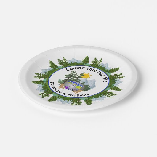 LOVING DIT BUSJE LEVEN gepersonaliseerde caravan c Papieren Bordje (Gekanteld)