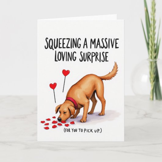 Loving Dog Surprise Card Kaart (Voorkant)