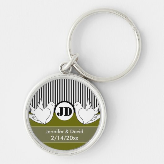 Loving Doves Valentijnsdag Sleutelhangers (Voorkant)