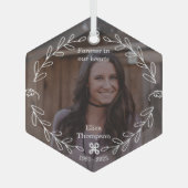 Loving Florals Memorial Glas Ornament (Voorkant)