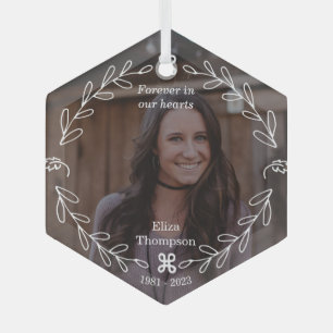 Loving Florals Memorial Glas Ornament