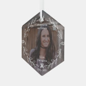 Loving Florals Memorial Glas Ornament (Voorkant links)