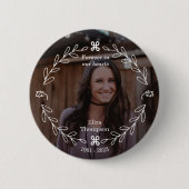 Loving Florals Memorial Ronde Button 5,7 Cm (Voorkant)