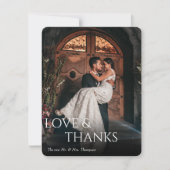 Loving Foto Terracotta Bedankkaart (Voorkant)