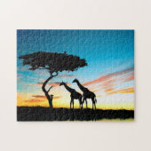Loving Giraffe Couple, Jigzaag Puzzle Legpuzzel (Horizontaal)