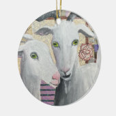 Loving Goats keramisch ornament (Links)