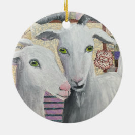 Loving Goats keramisch ornament