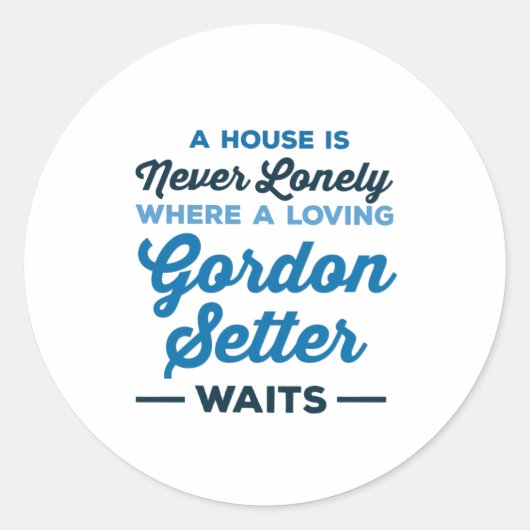 Loving Gordon Setter Waits - Love my dog Ronde Sticker (Voorkant)