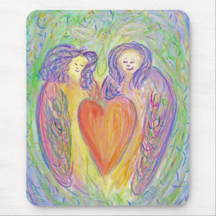 Loving Guardian Angel Heart Art Mousepad Muismat