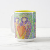 Loving Guardian Angels Heart Art Coffee Mok of Cup (Voorkant links)