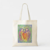 Loving Heart Guardian Angel Art Canvas tas (Achterkant)