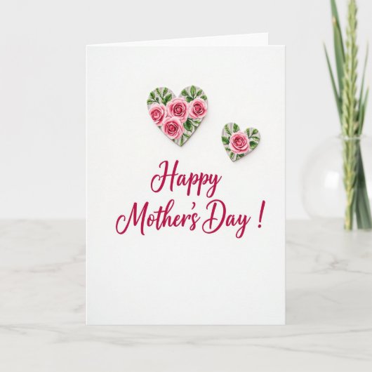 Loving Hearts Mothers Day Card Kaart (Voorkant)