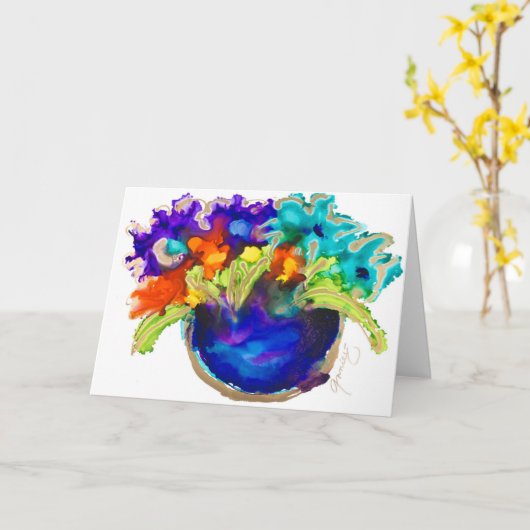 Loving Herinnering blanco briefkaart (Gele Bloem)