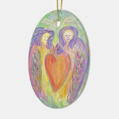 Loving Kind Guardian Angels Holiday Gift Ornaments Keramisch Ornament (Links)