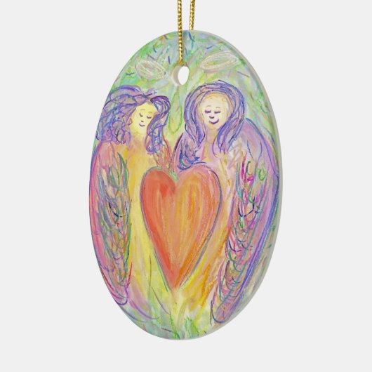 Loving Kind Guardian Angels Holiday Gift Ornaments Keramisch Ornament (Links)