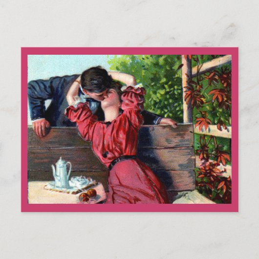 Loving Kiss Valentijn Briefkaart (Voorkant)