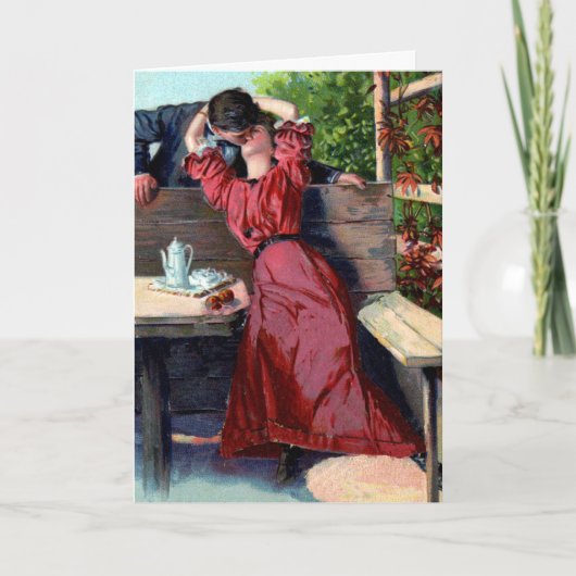 Loving Kiss Valentijn Kaart (Voorkant)