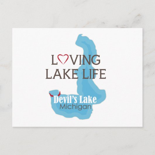 Loving Lake Life, Devil's Lake, Michigan Briefkaart (Voorkant)