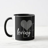 LOVING LIFE-lettering met hart | Mok (Links)