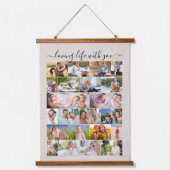 Loving Life Together 48 Photo Masonry Grid Beige Hangend Wandkleed (Voorkant)