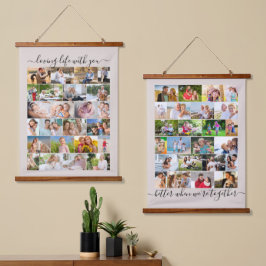 Loving Life Together 48 Photo Masonry Grid Beige Hangend Wandkleed