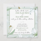 Loving Lillies Wedding Invitation Kaart (Voorkant)