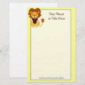 Loving Lion Stationery Briefpapier (Voorkant / Achterkant)